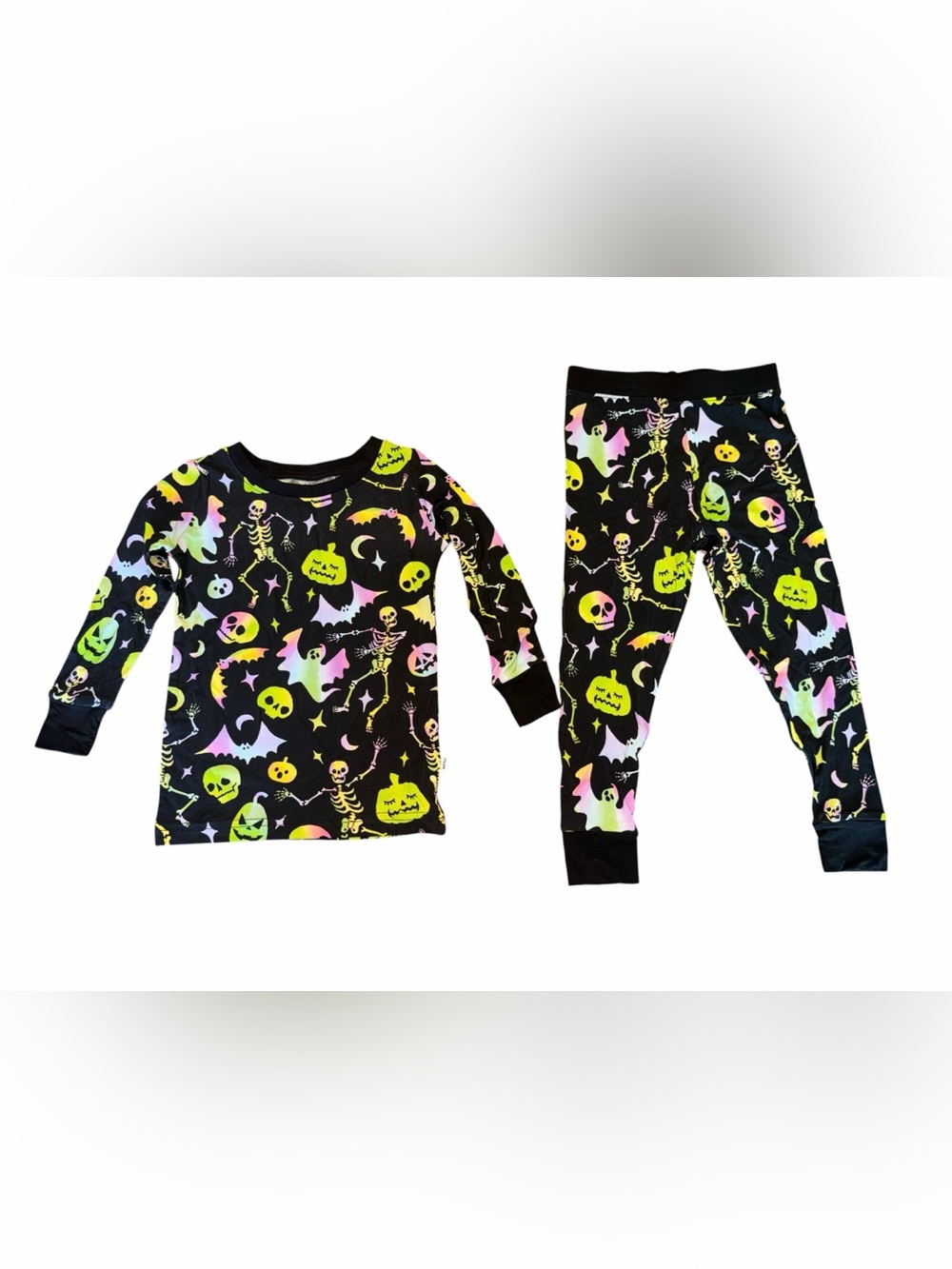 Little Sleepies Halloween Two Piece Pajama Set, glow in the dark, Size 18-24m